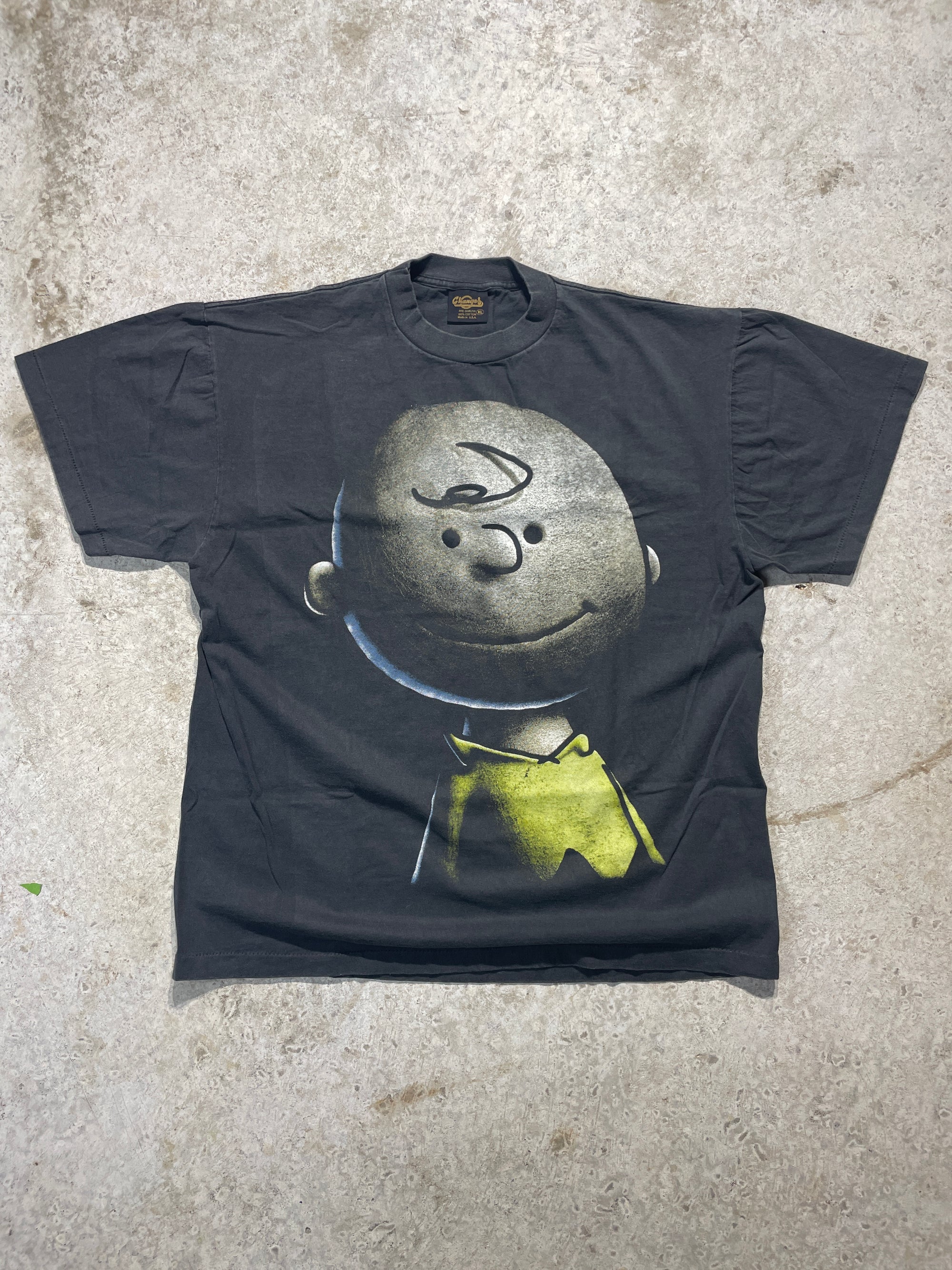 90s Charlie Brown Shadow Tee (X-Large) - Tee - Vintage - Vintage64