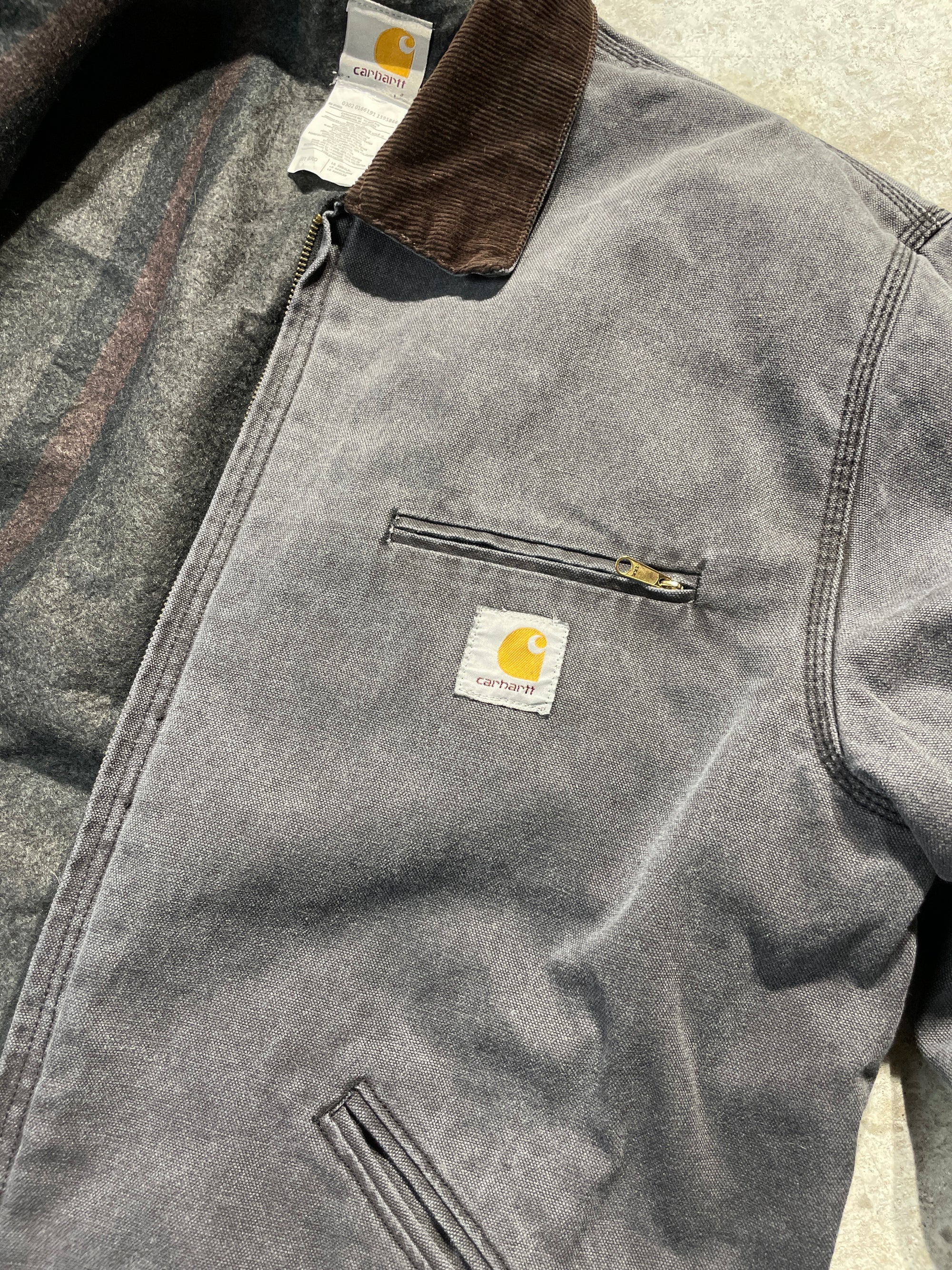 90s Dark Gray Detroit Carhartt Jacket (Large) - Carhartt - Vintage - Vintage64