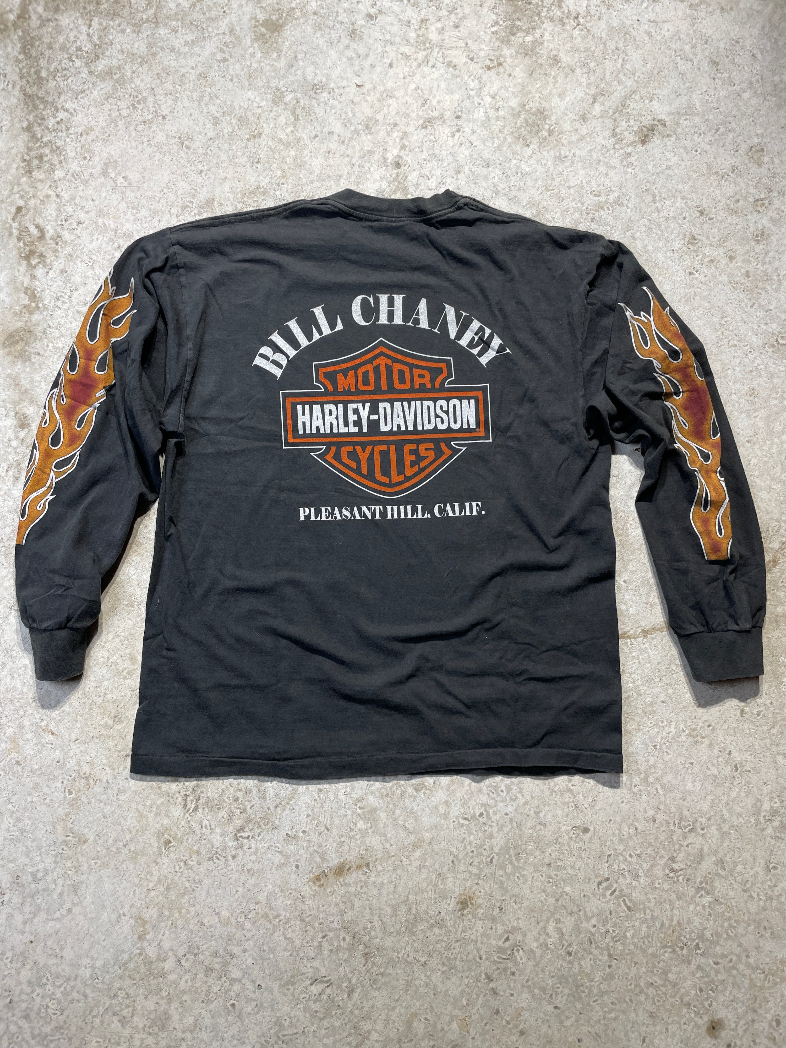 90s Harley Davidson Untamed Tiger Long Sleeve (X-Large) - Tee - Vintage - Vintage64