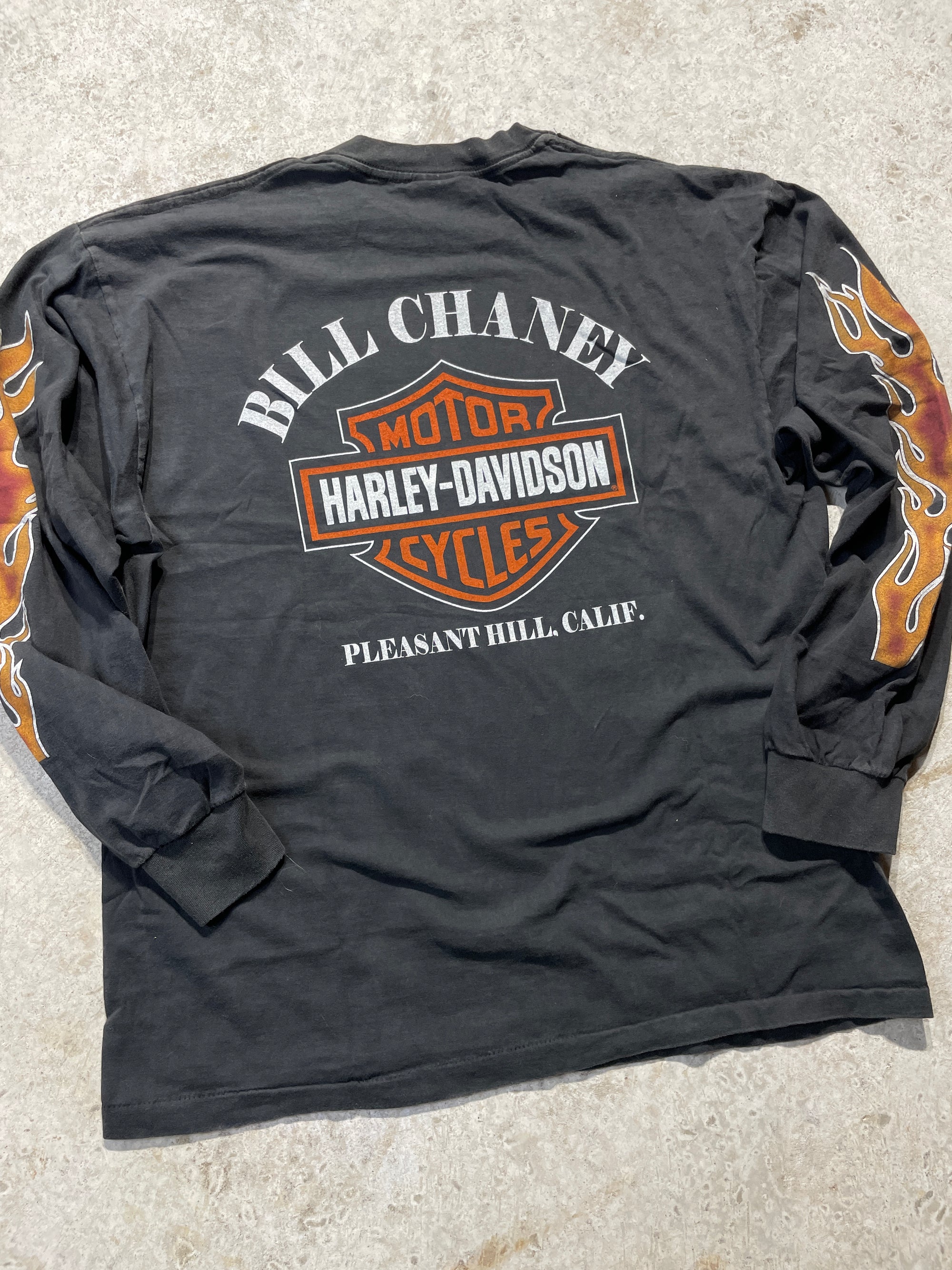 90s Harley Davidson Untamed Tiger Long Sleeve (X-Large) - Tee - Vintage - Vintage64