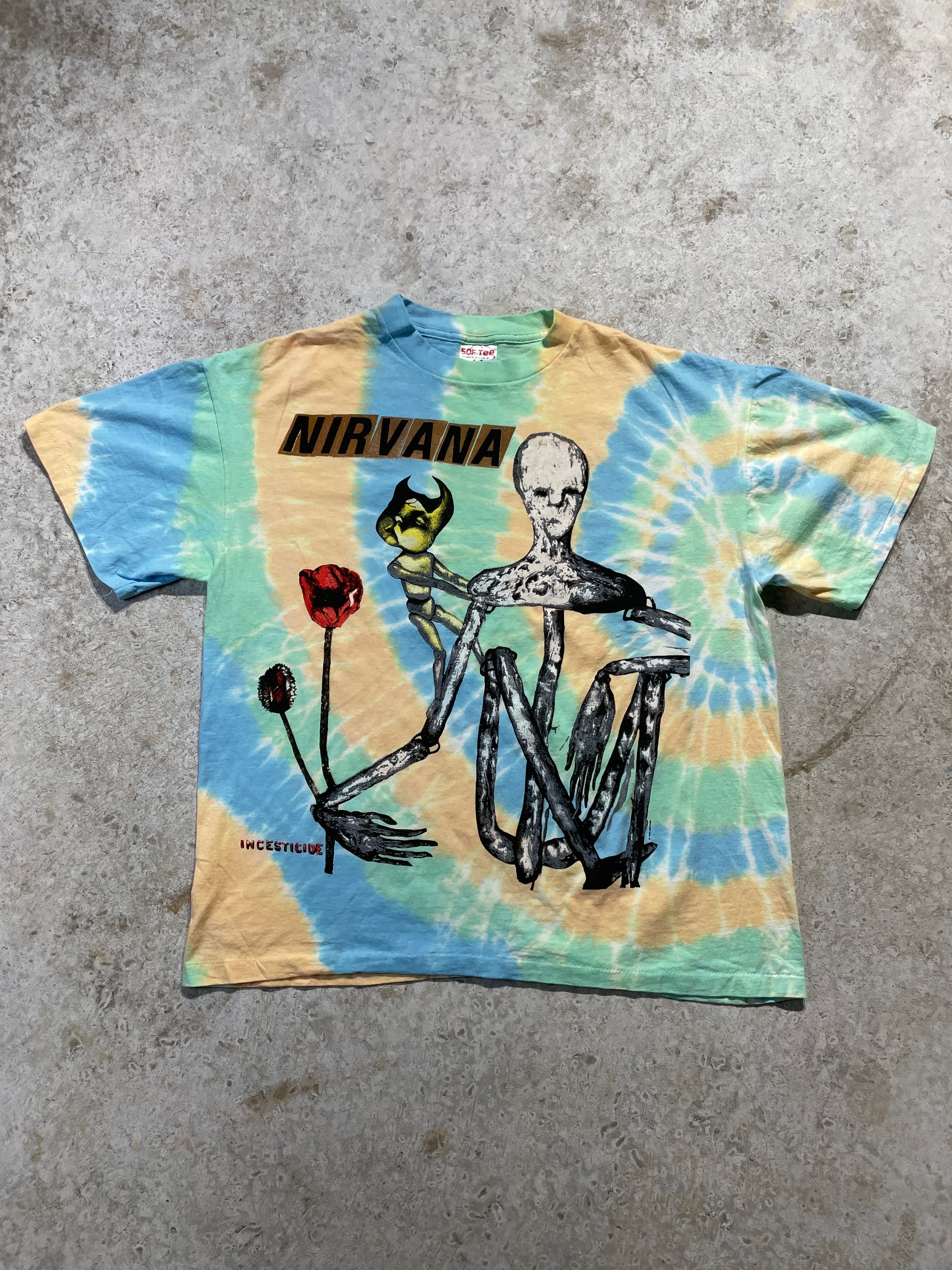 Tye Dye Nirvana Incesticide Album Tee (X-Large)
