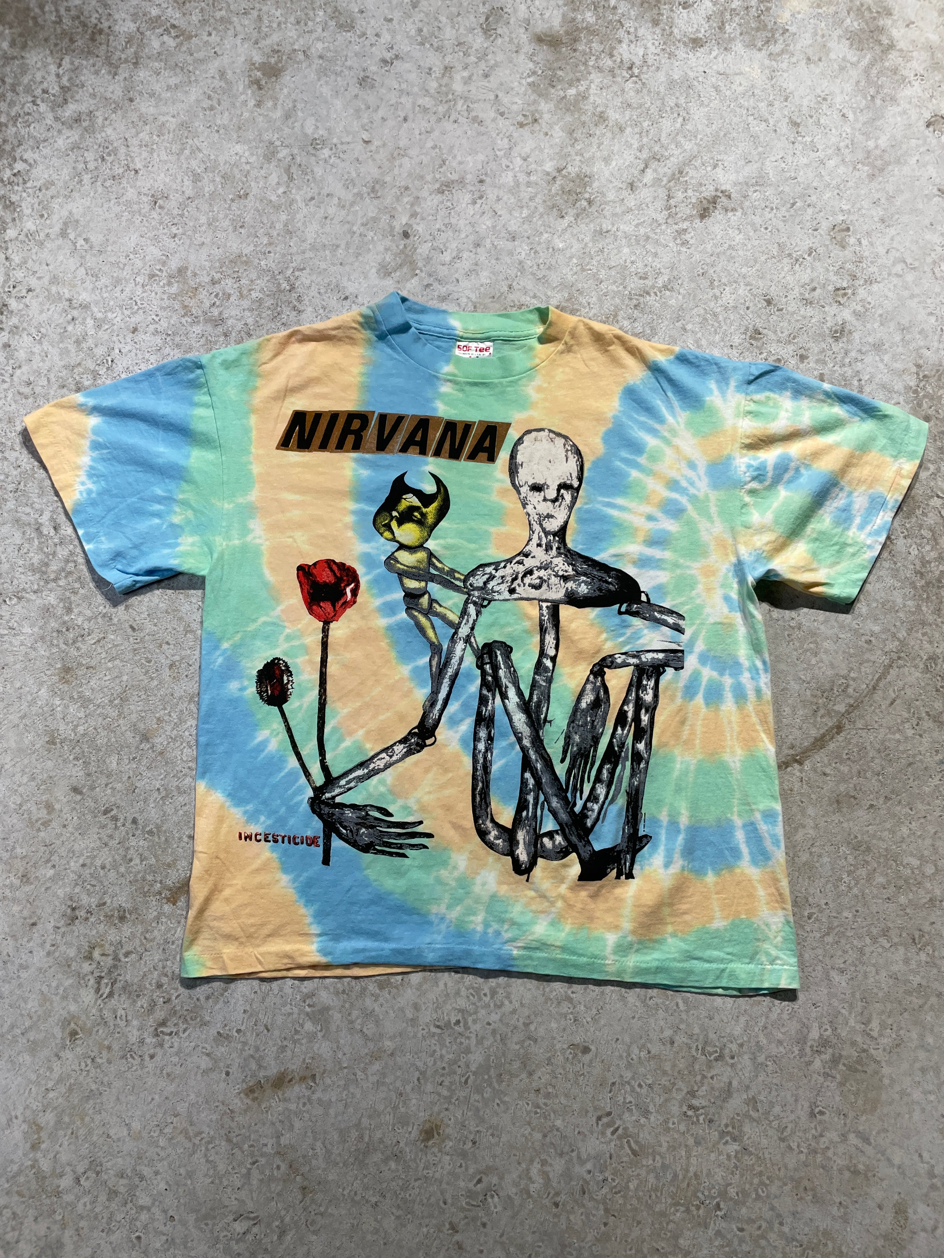 Tye Dye Nirvana Incesticide Album Tee (X-Large)