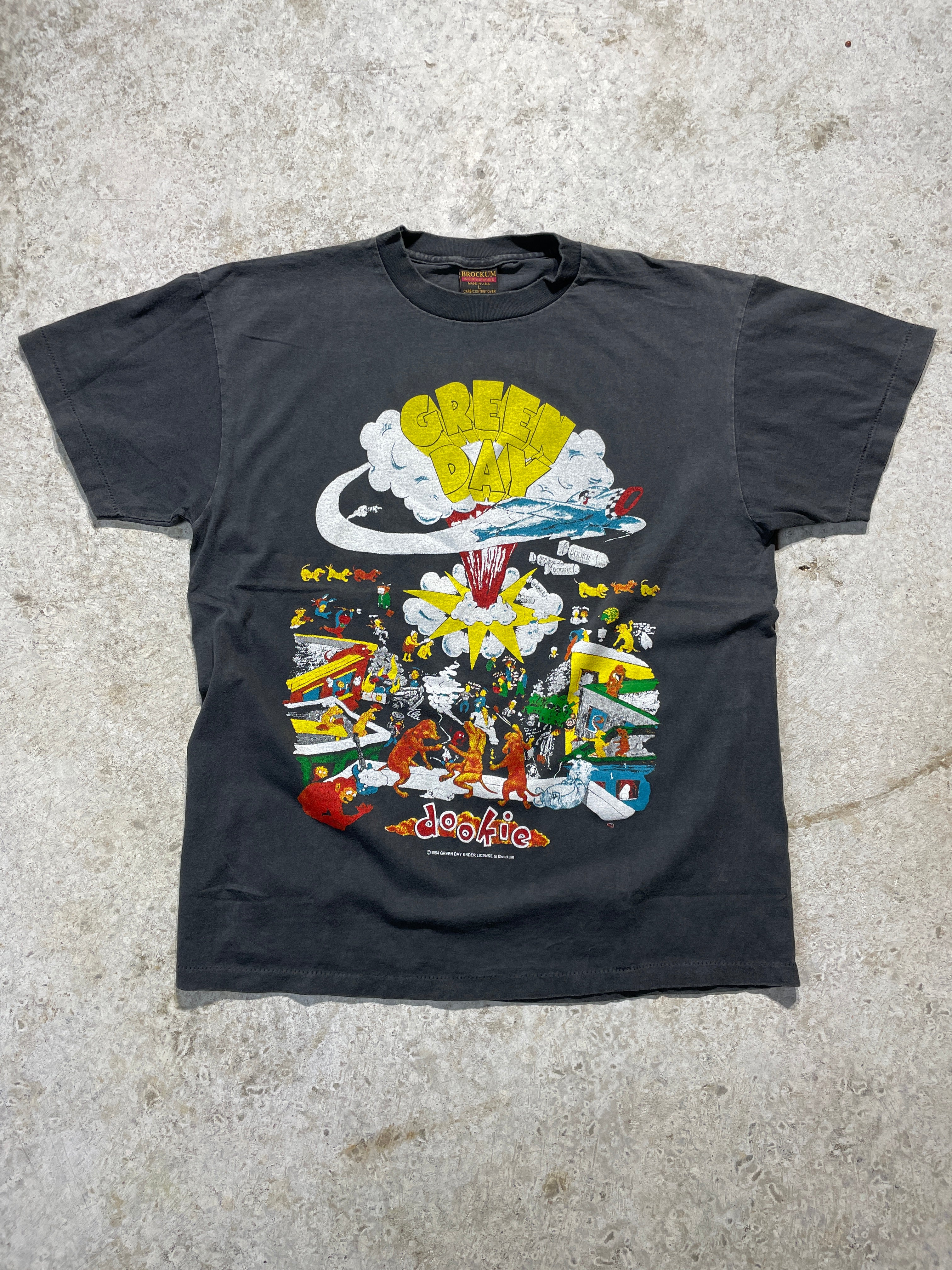 Greenday dookie tour Tシャツ XL Green Day T Shirt 1994 Dookie Tour Official Black Mens