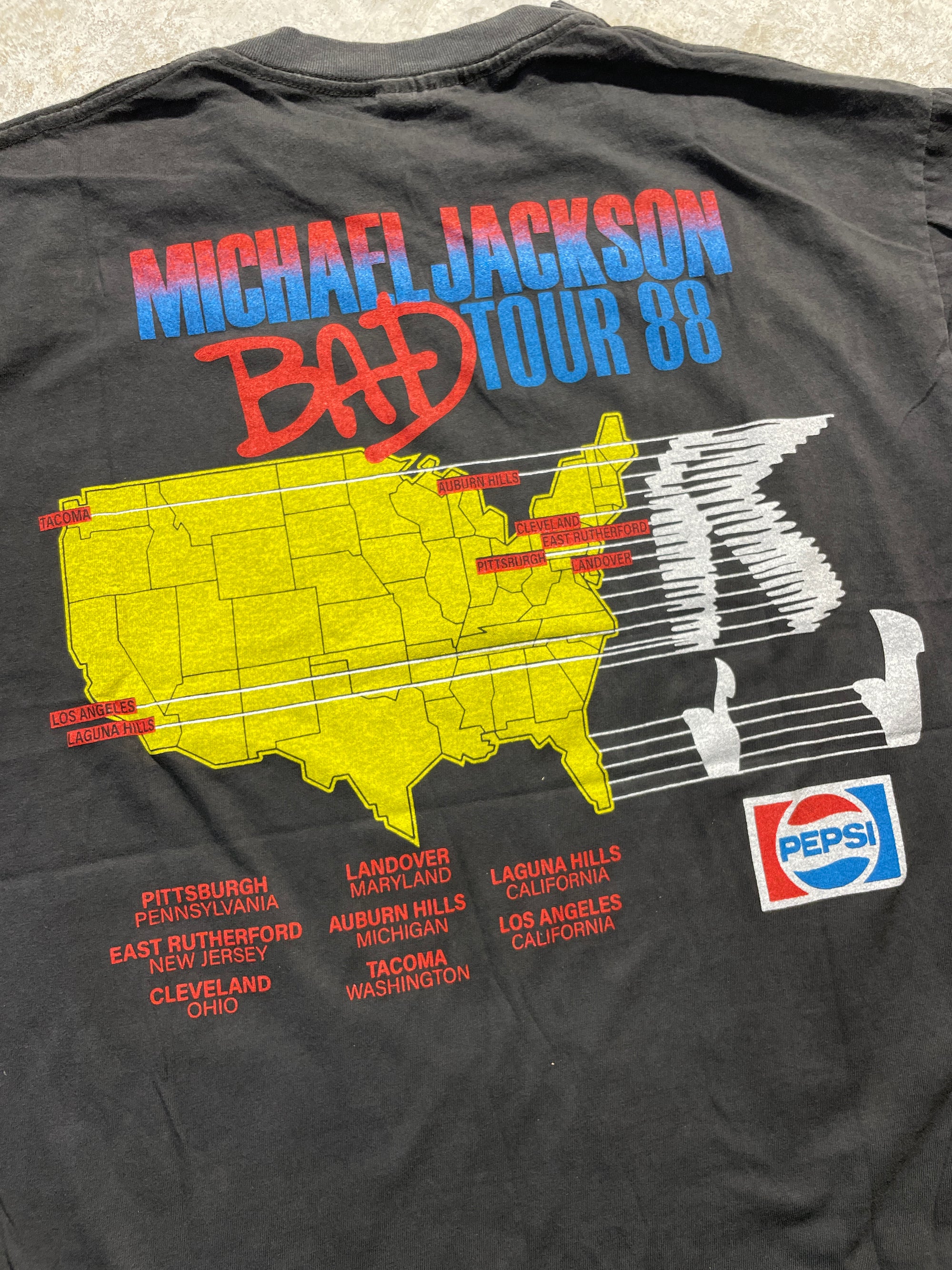 1988 Michael Jackson BAD Tour Tee (Large)