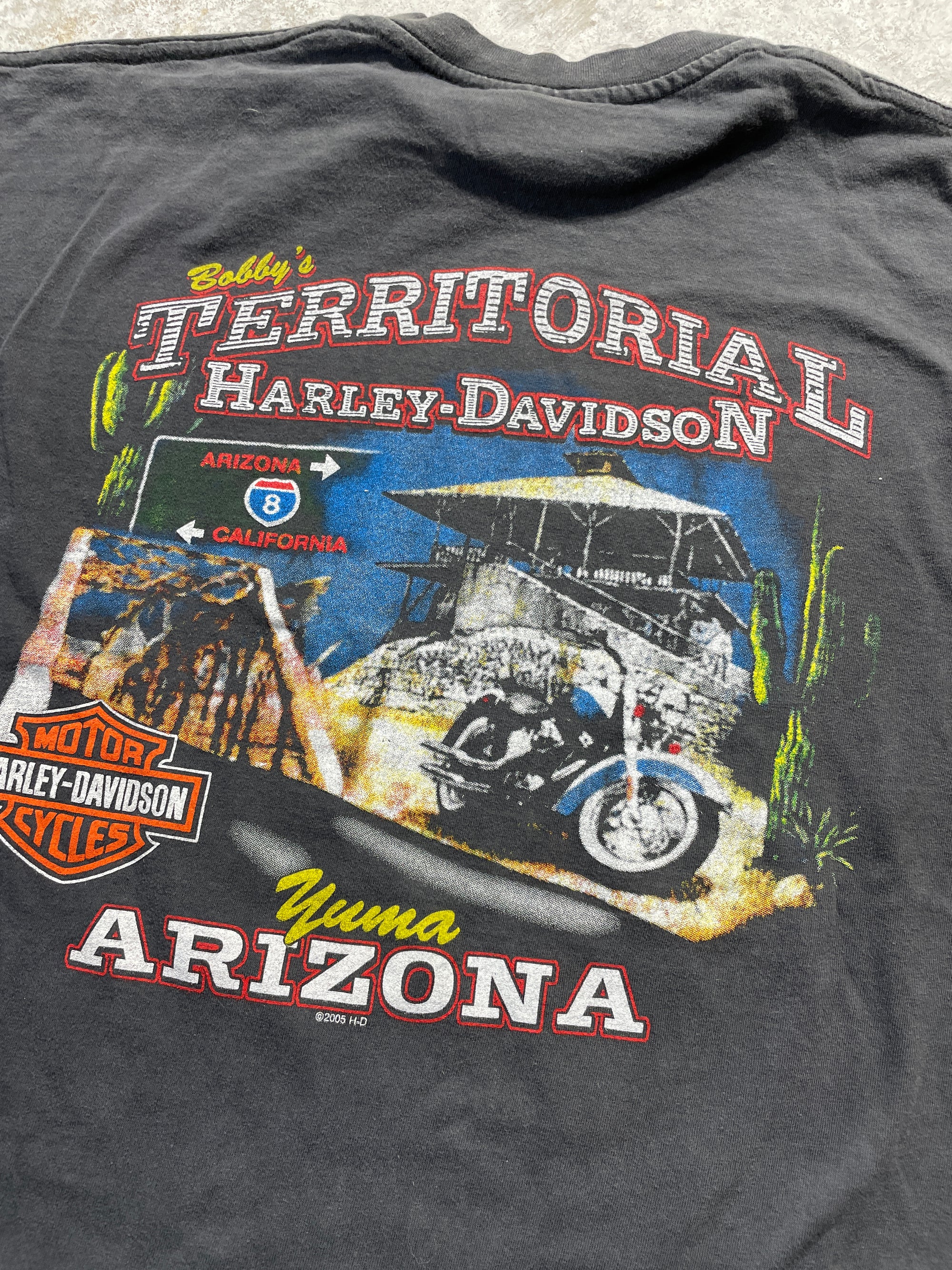 2005 Blue Harley Davidson Yuma Arizona Long Sleeve (X-Large)