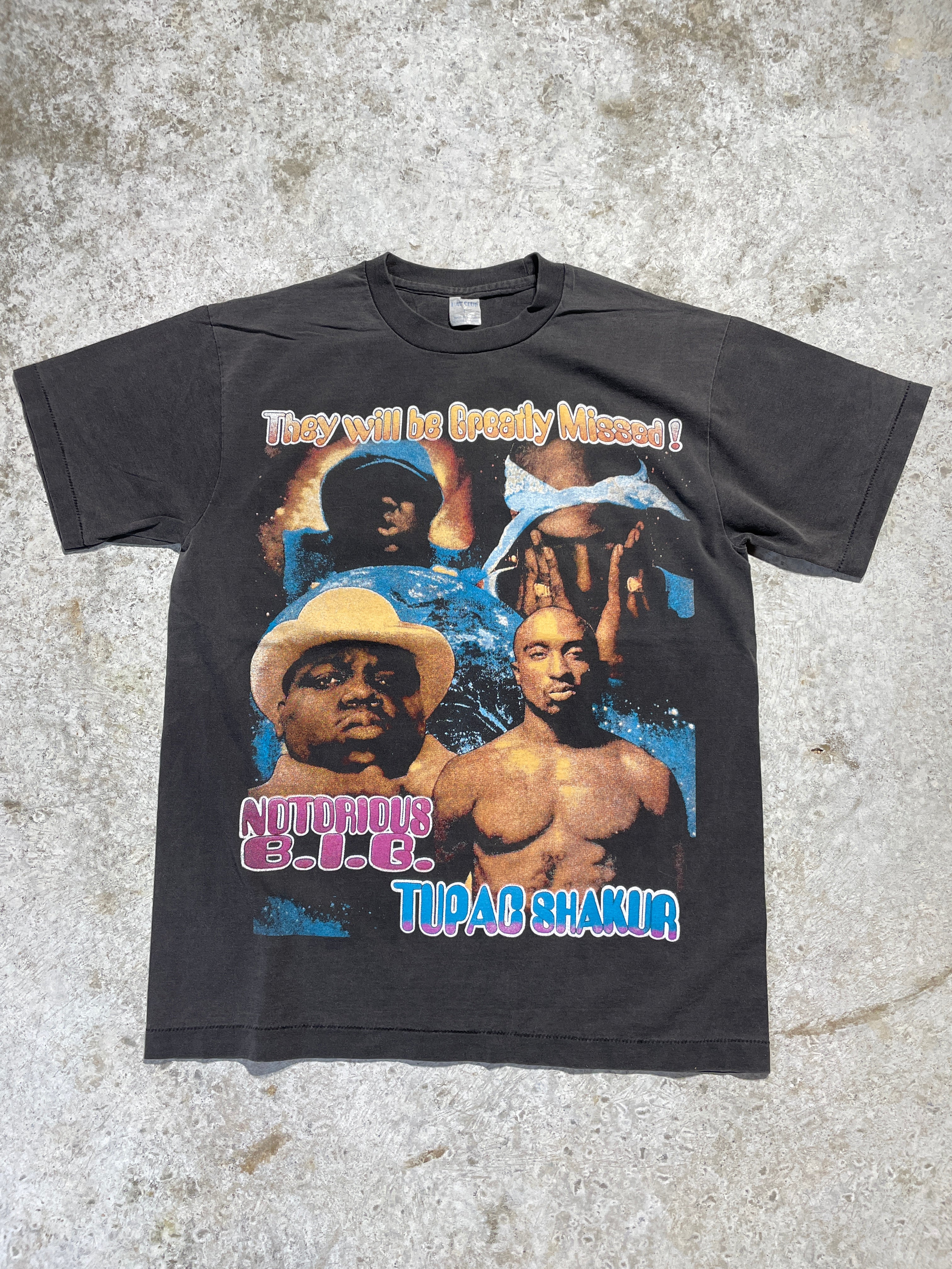 90s Tupac and Notorious BIG Tee (Large) – Vintage64