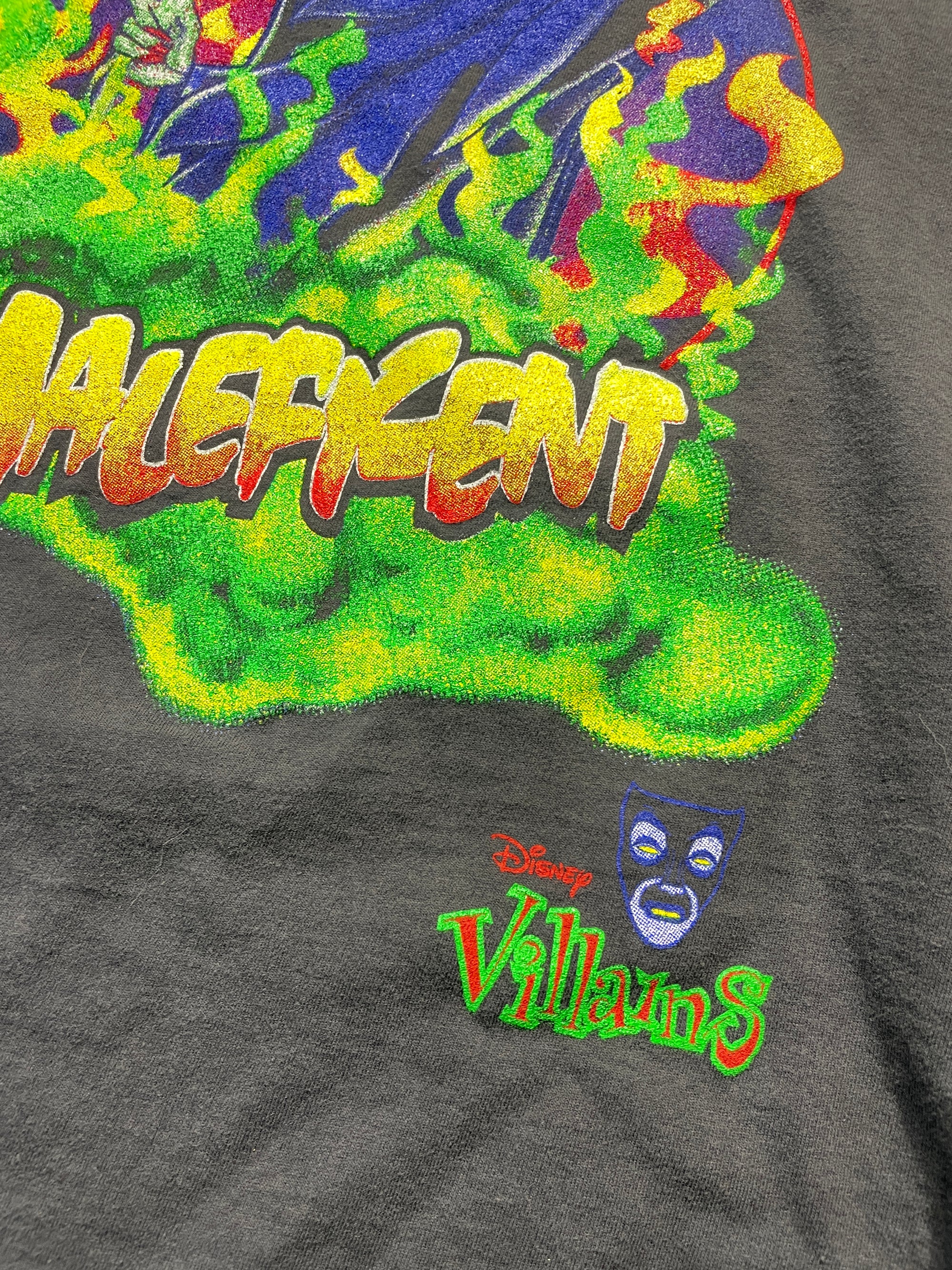 90s Disney Movie Maleficent Villains Tee (Large)