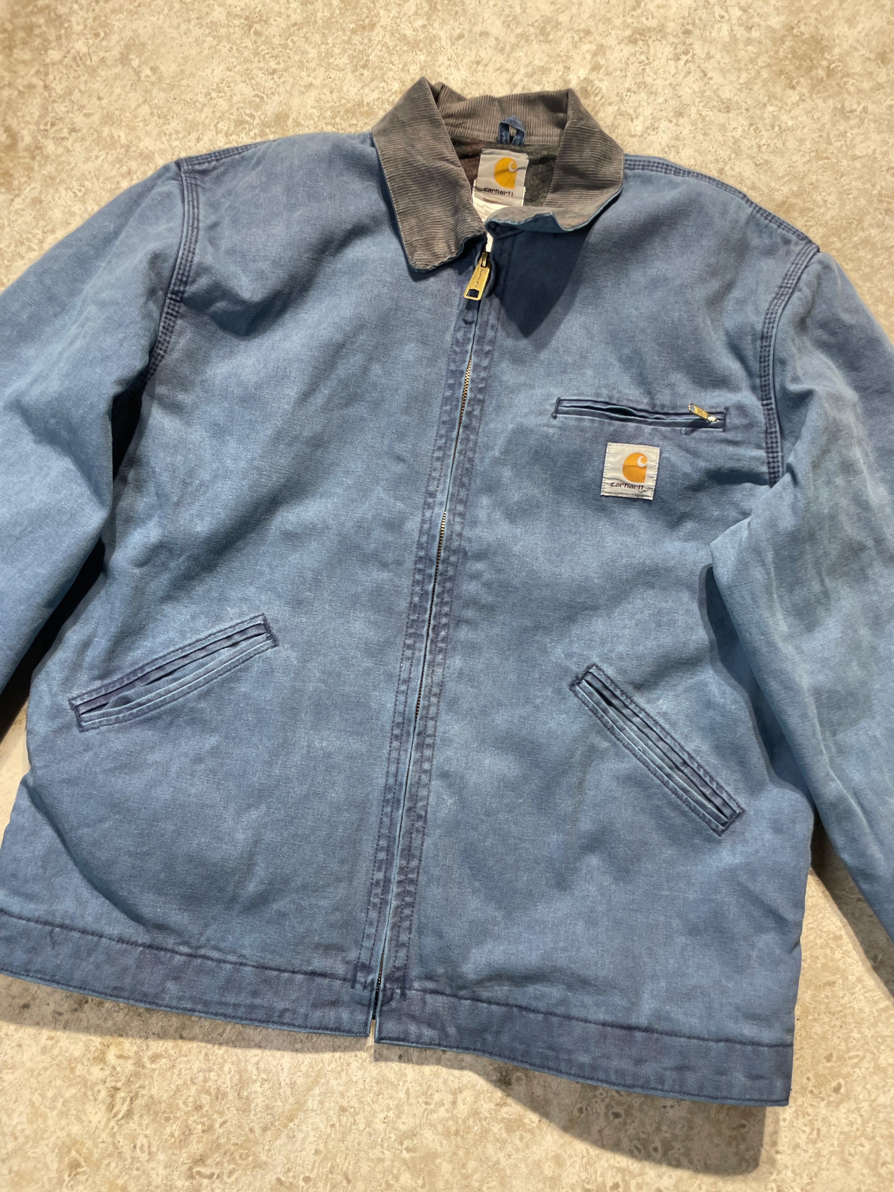 90s Blue Detroit Carhartt Jacket (Large)