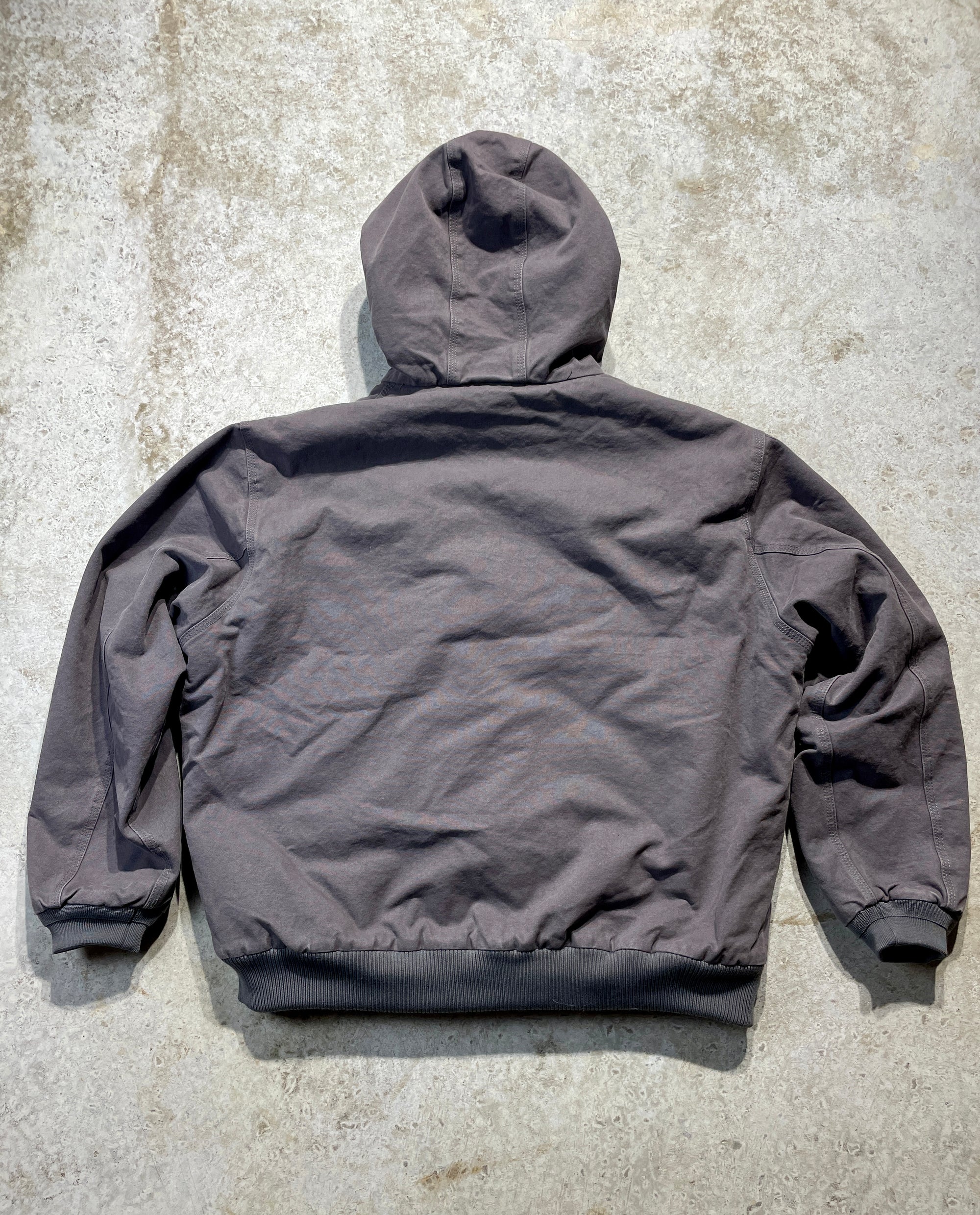 90s Gray Carhartt Jacket with Hood (Large)