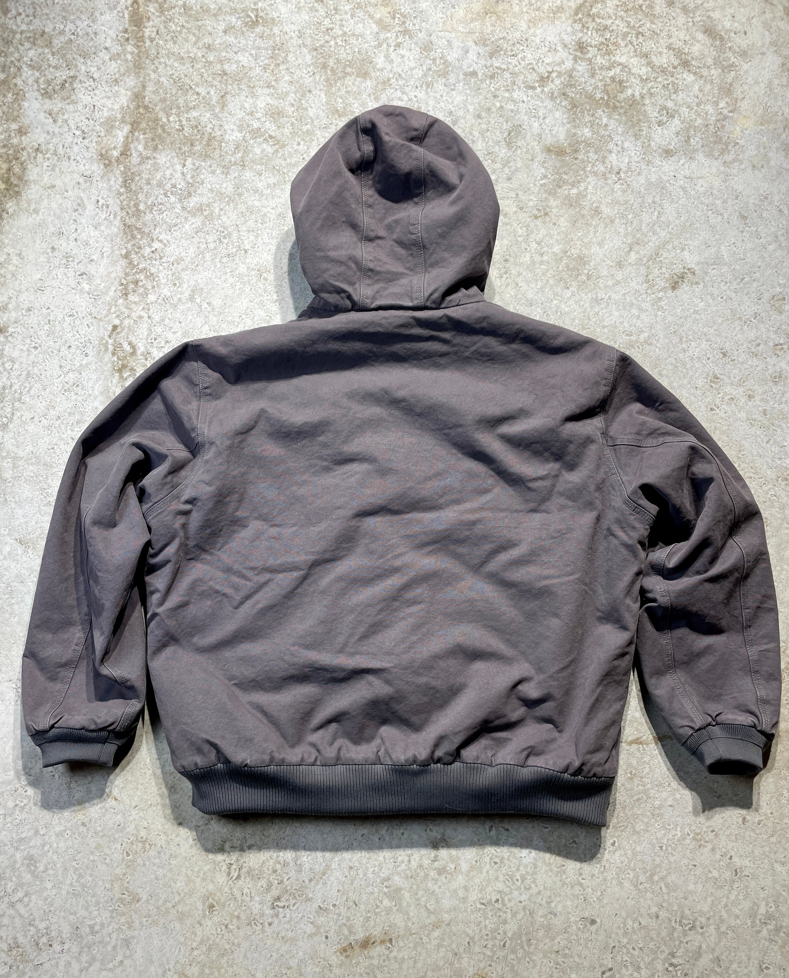 90s Gray Carhartt Jacket with Hood (Large)