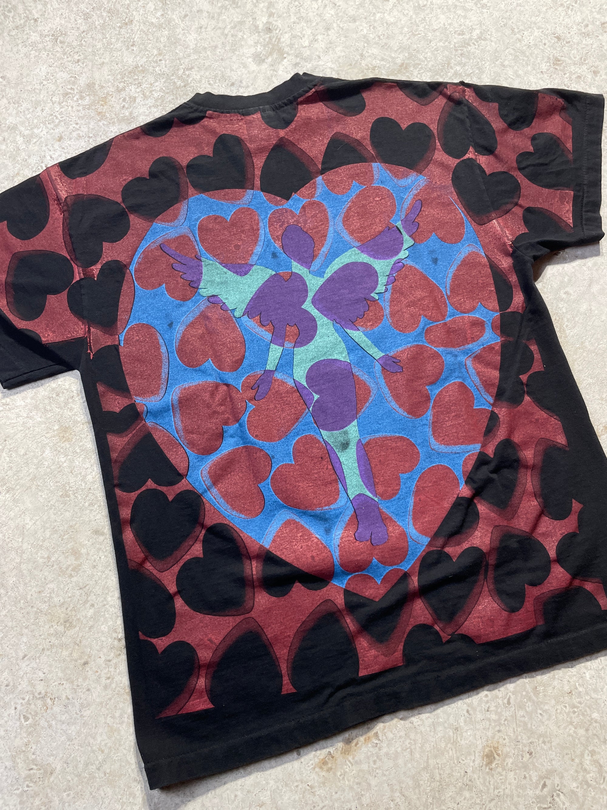 1993 Nirvana All Over Print Hearts Tee (X-Large)
