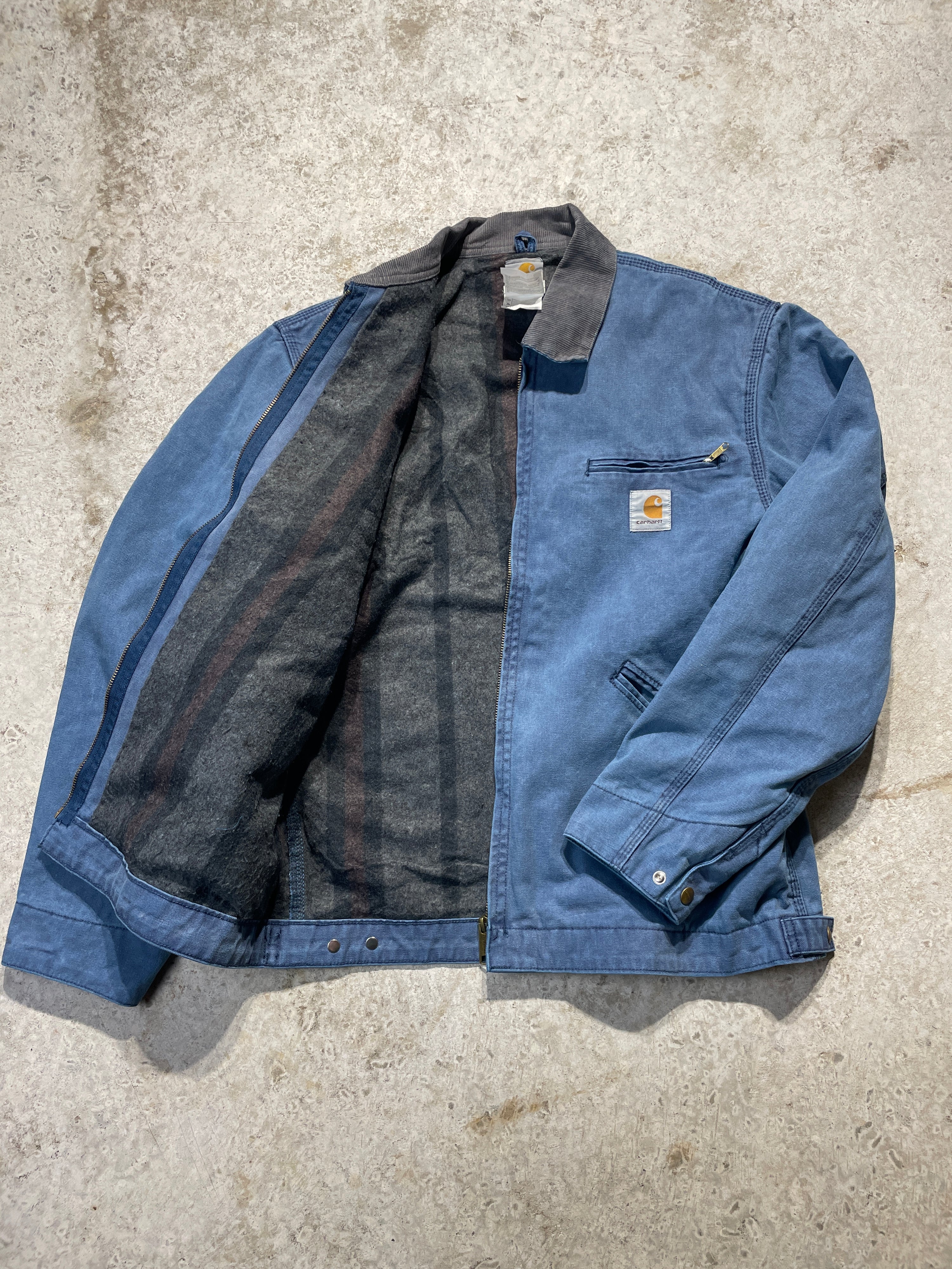 90s Blue Detroit Carhartt Jacket (Large)