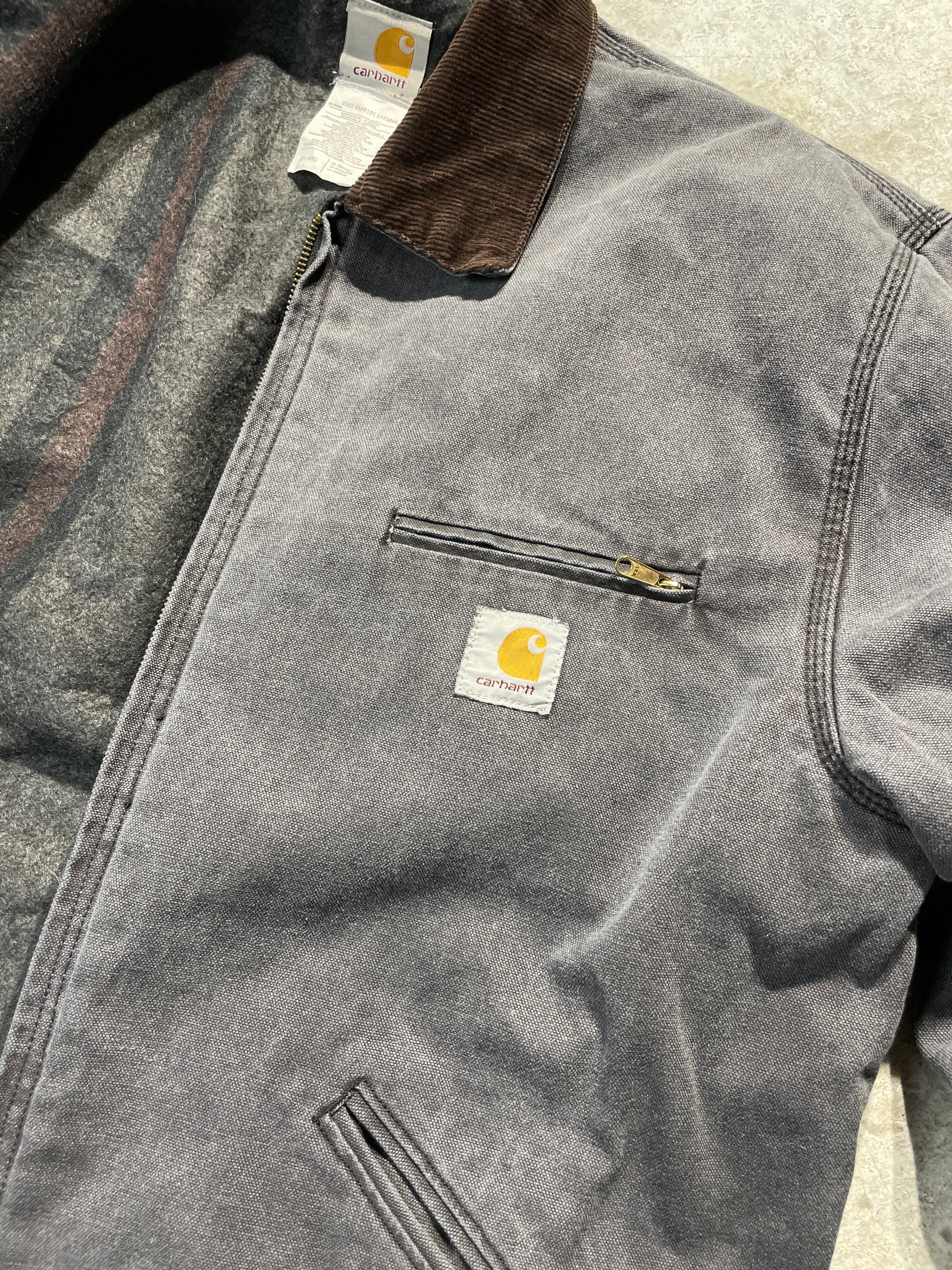 90s Dark Gray Detroit Carhartt Jacket (Large)