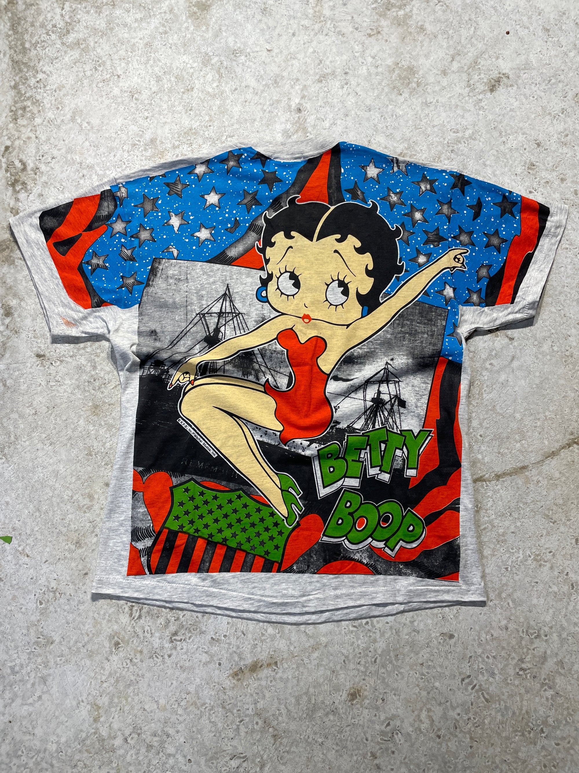 90s Betty Boop All Over Print Tee (X-Large) Tee - Vintage64.com - []