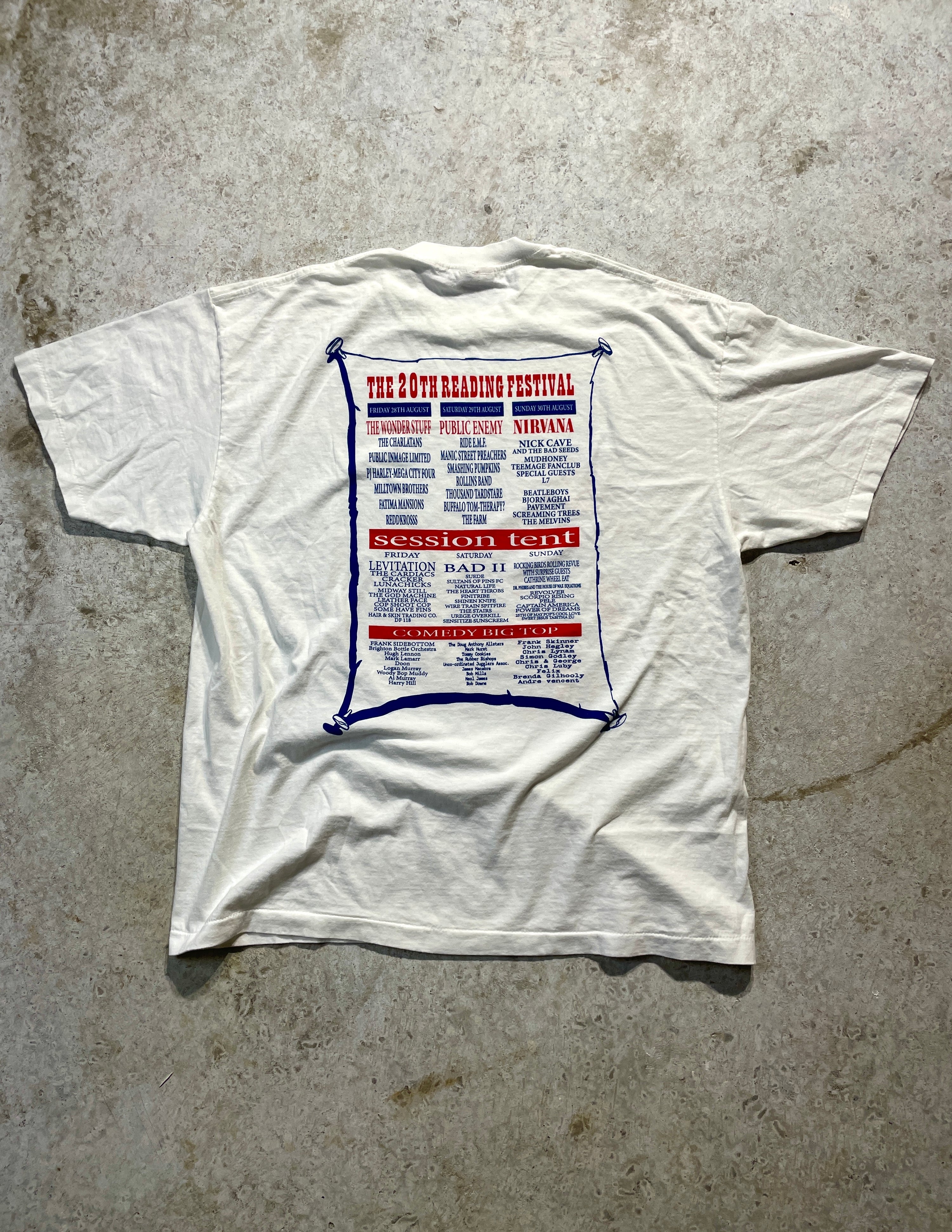1992 Reading Festival with Famous Bands Tee (X-Large)