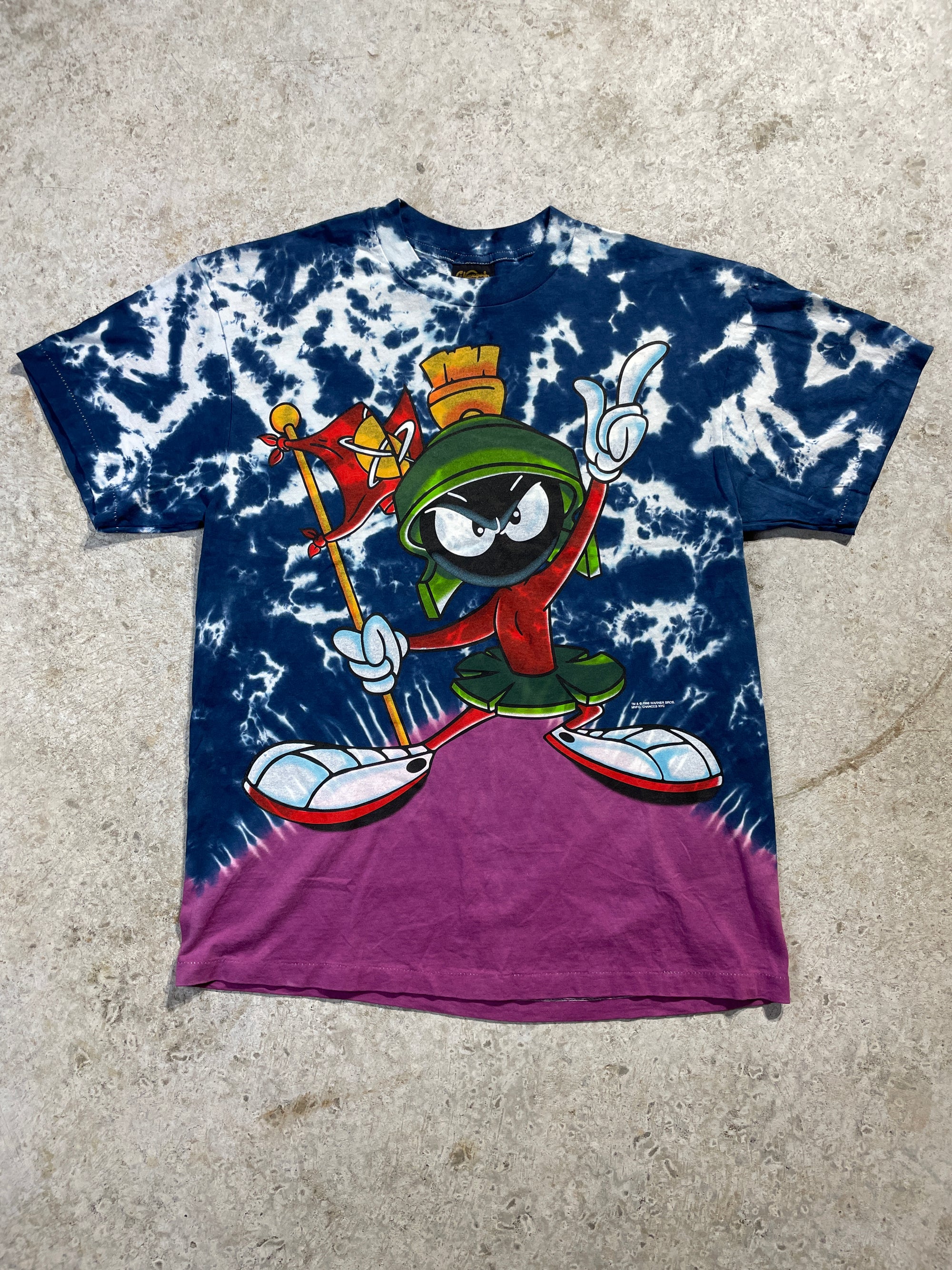 1998 Marvin The Martian Tie Dye Tee (Large) Tee - Vintage64.com - []