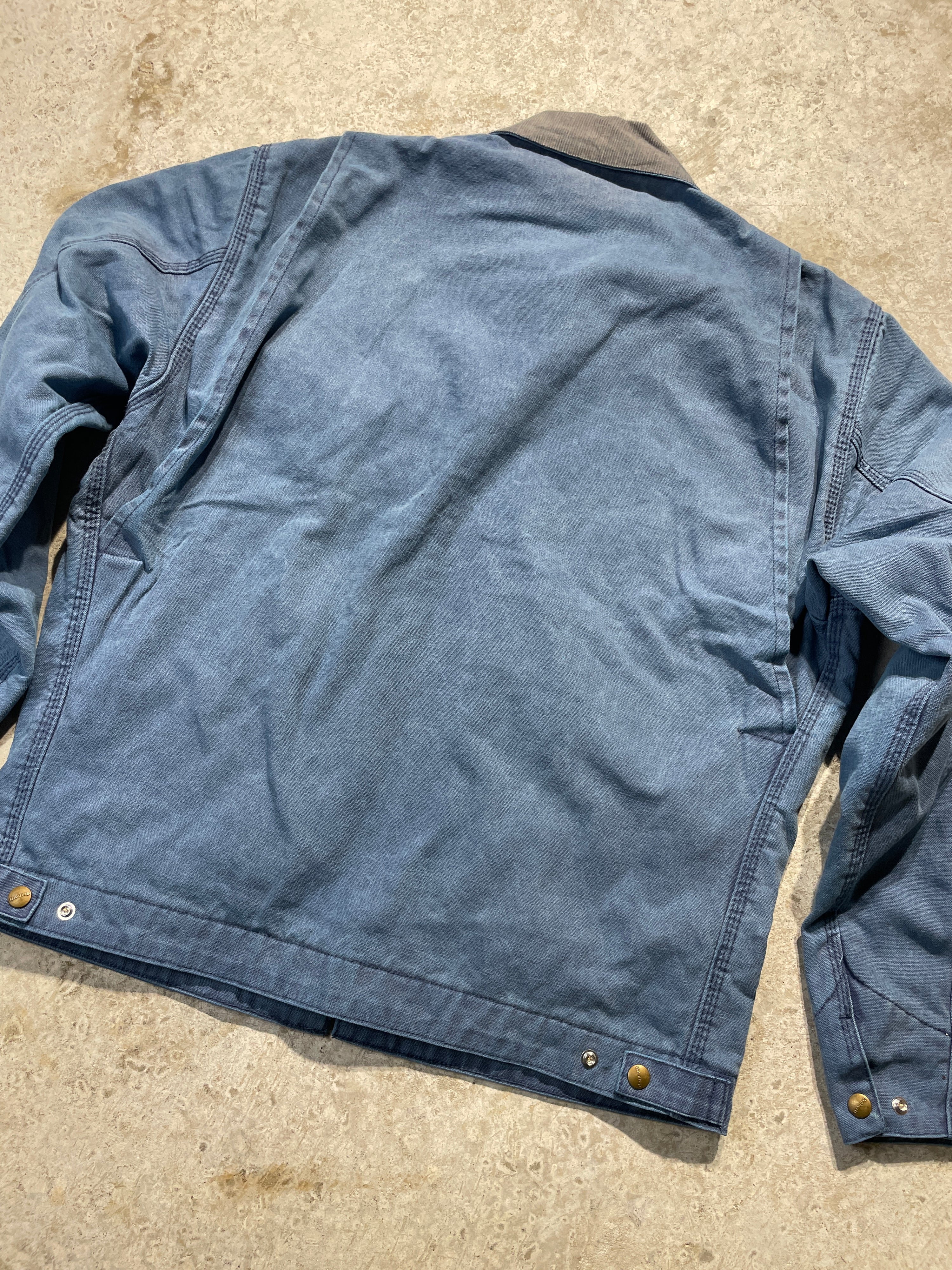 90s Blue Detroit Carhartt Jacket (Large)