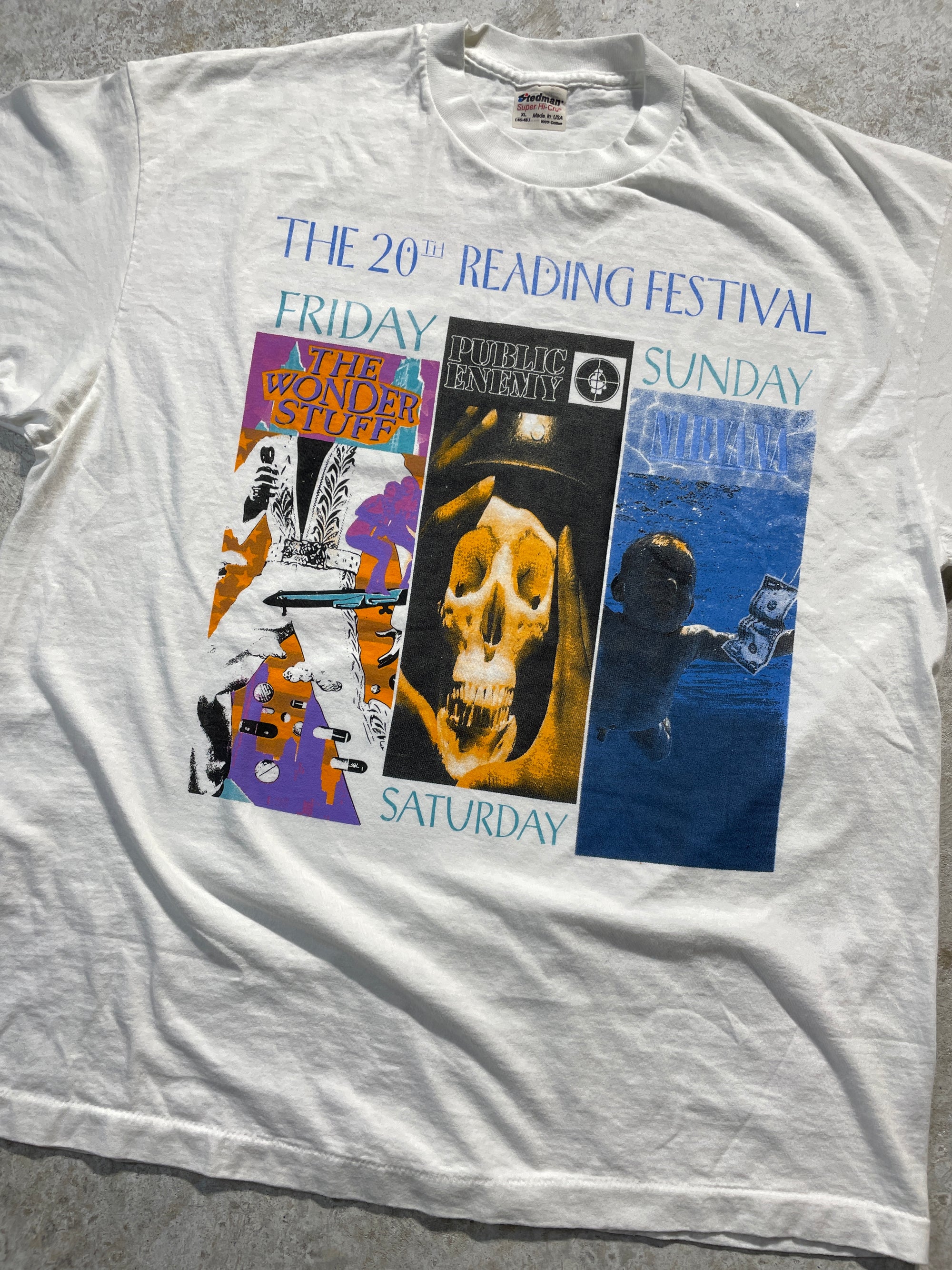 1992 Reading Festival with Famous Bands Tee (X-Large)