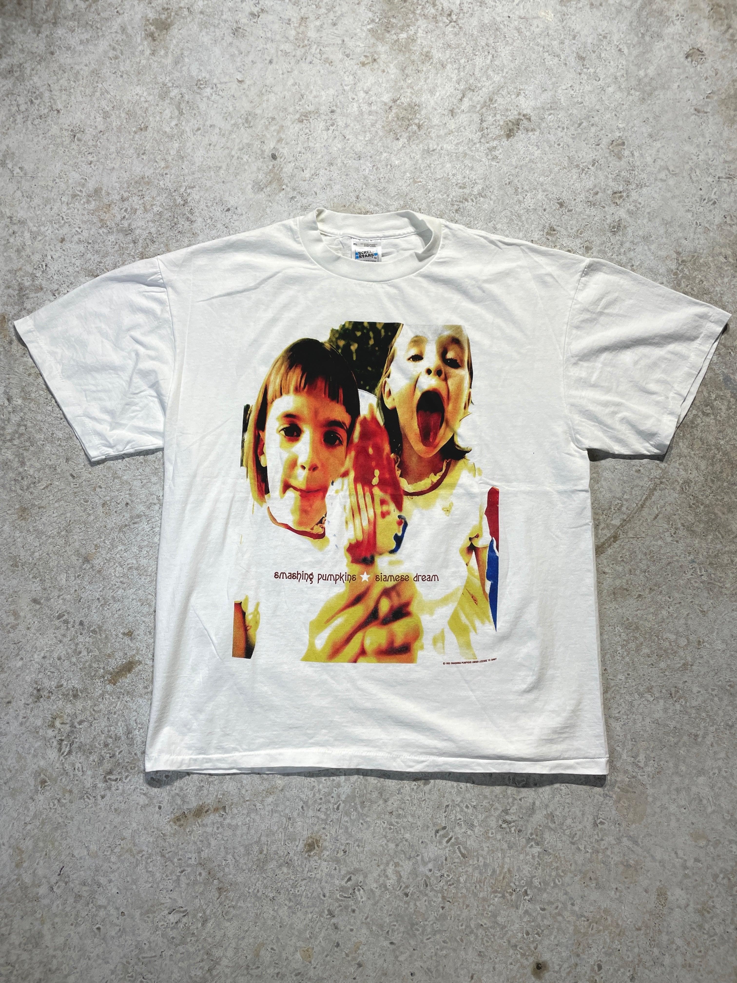 トップス smashing pumpkins rock invasion 93-94T Siamese Dream T-Shirt Smashing Pumpkins Rock Invasion '93
