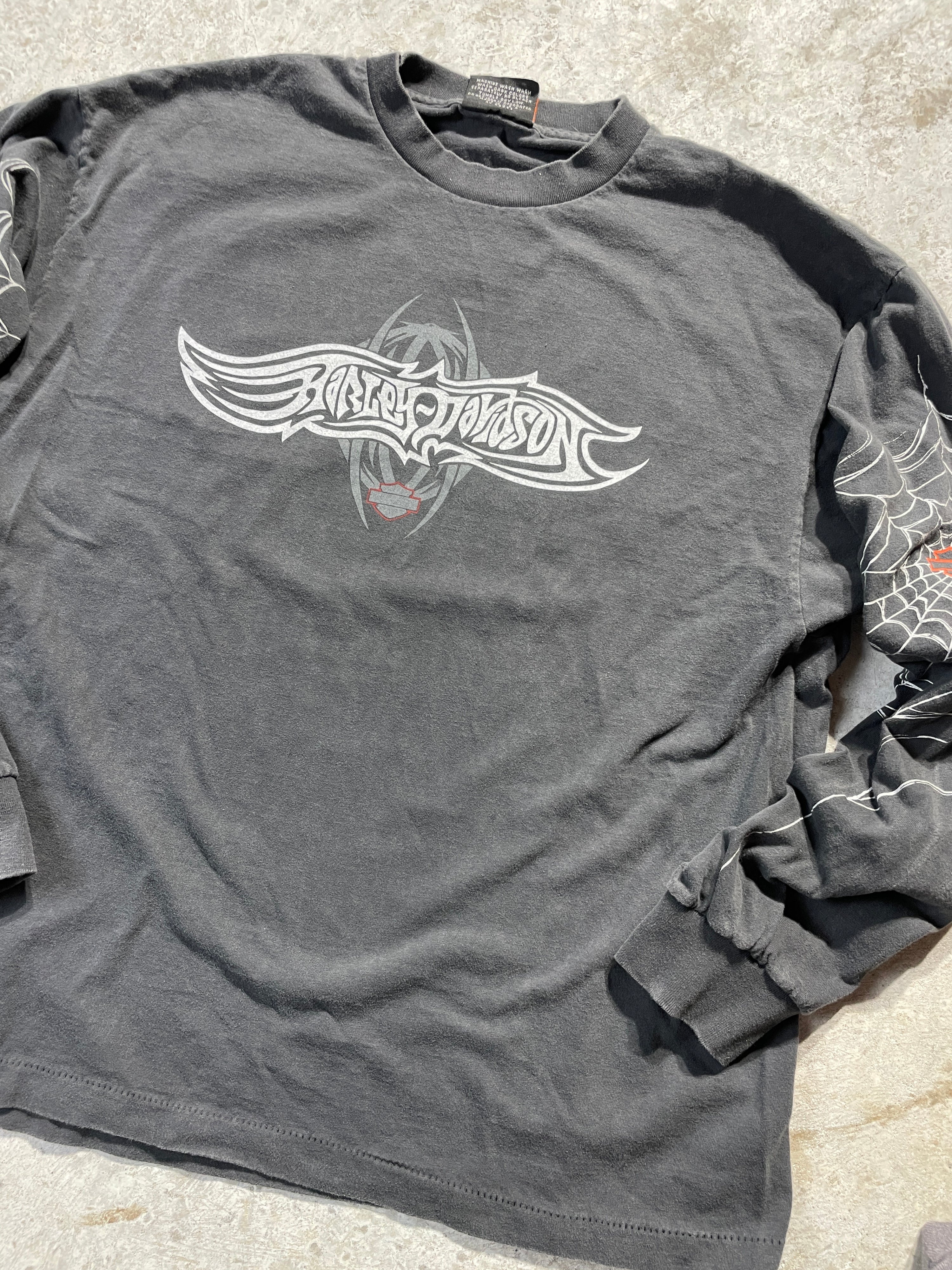 2000s California Harley Davidson Spiderweb Long Sleeve (X-Large)