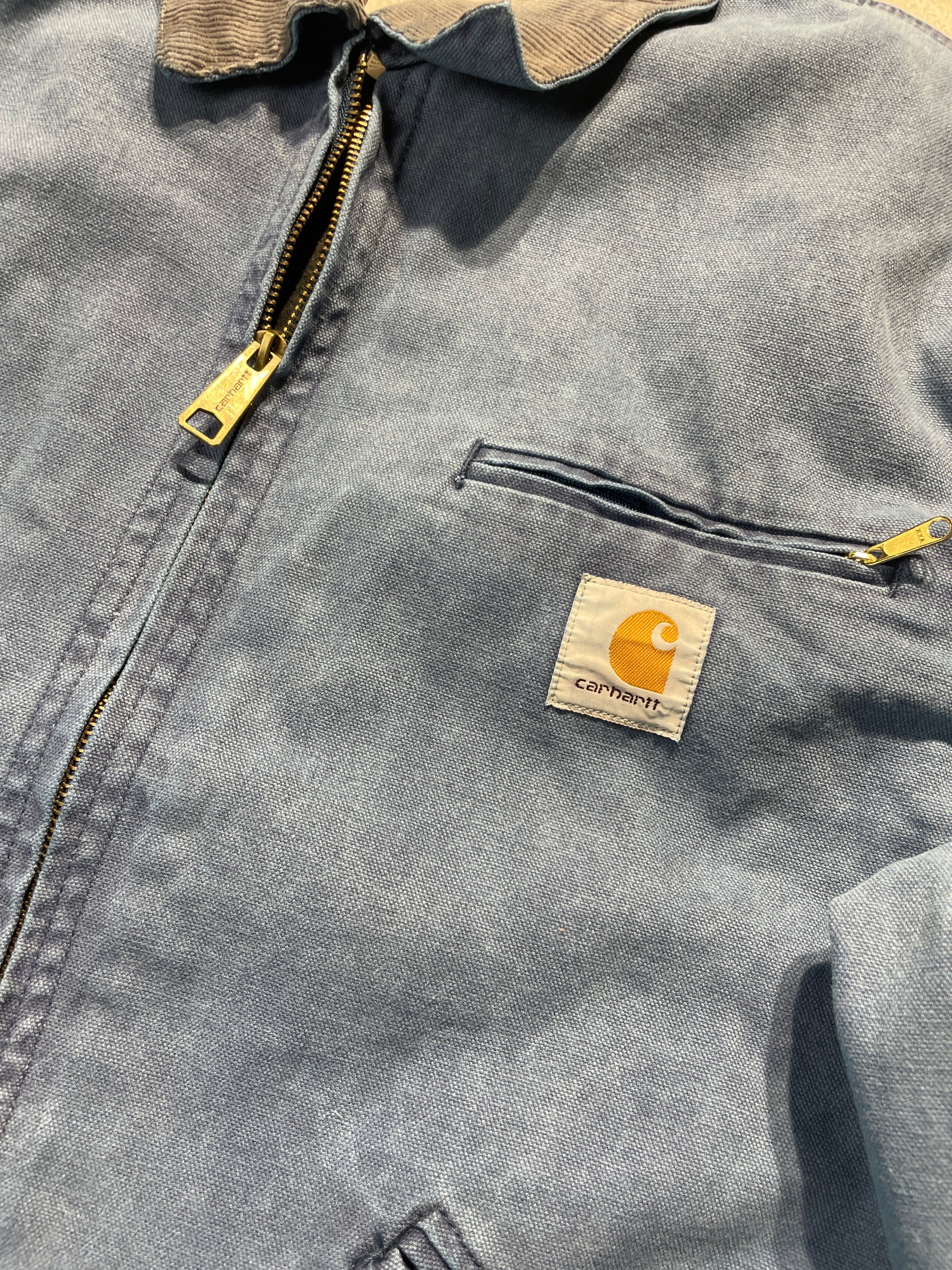 90s Blue Detroit Carhartt Jacket (Large)