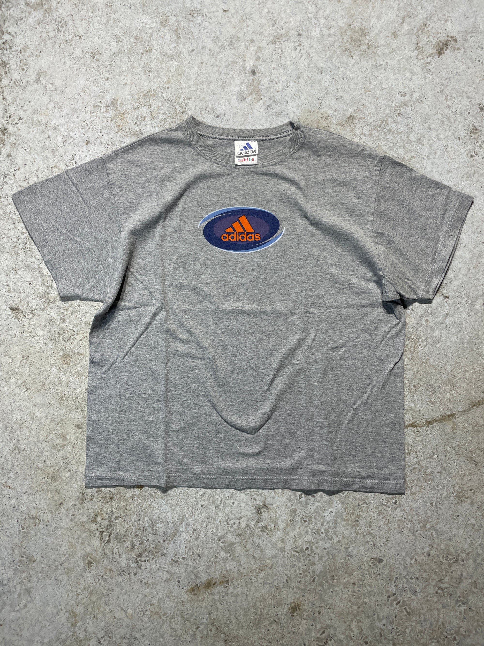 90s Adidas Box Logo type Tee (Medium)