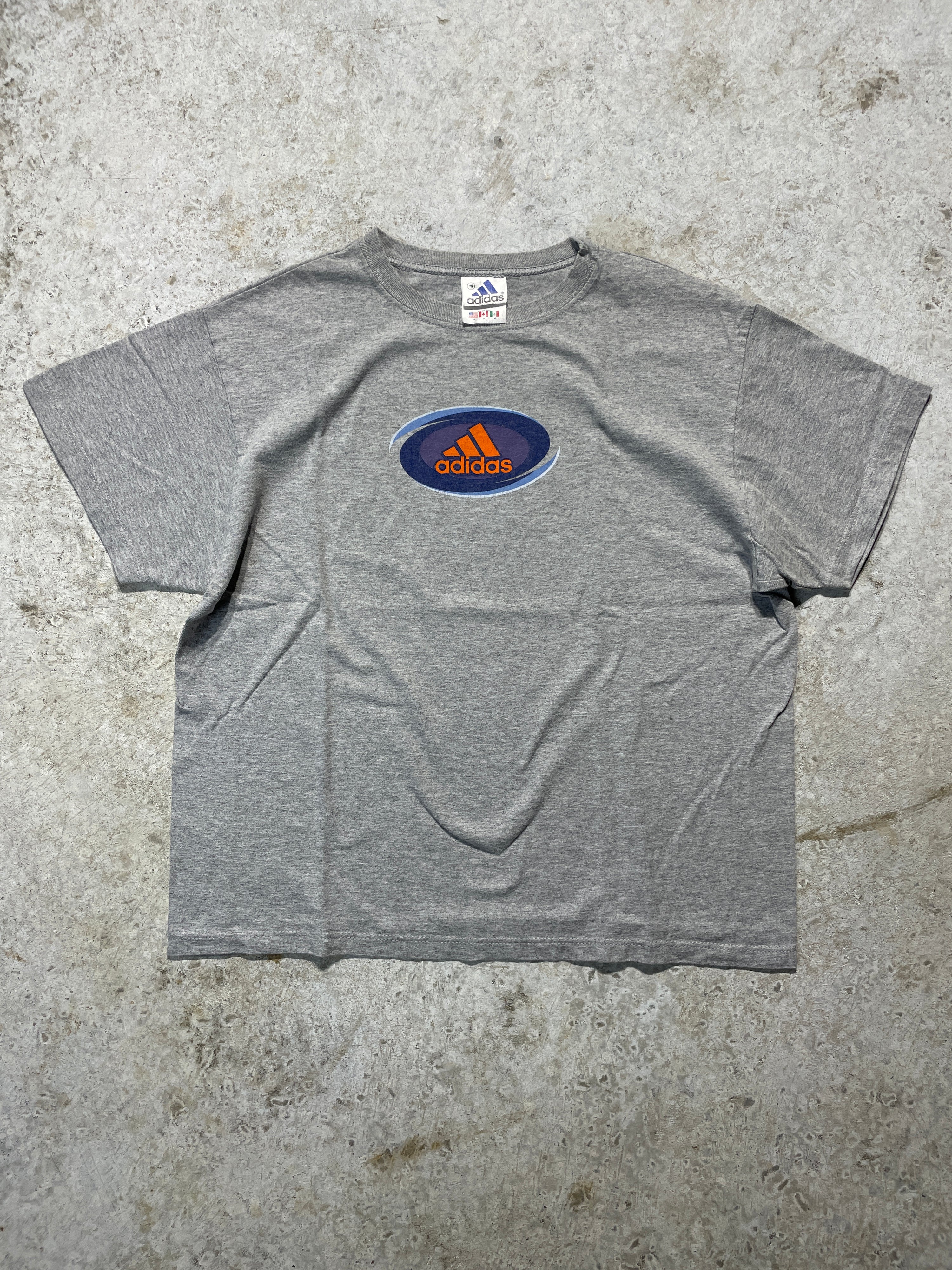 90s Adidas Box Logo type Tee (Medium)